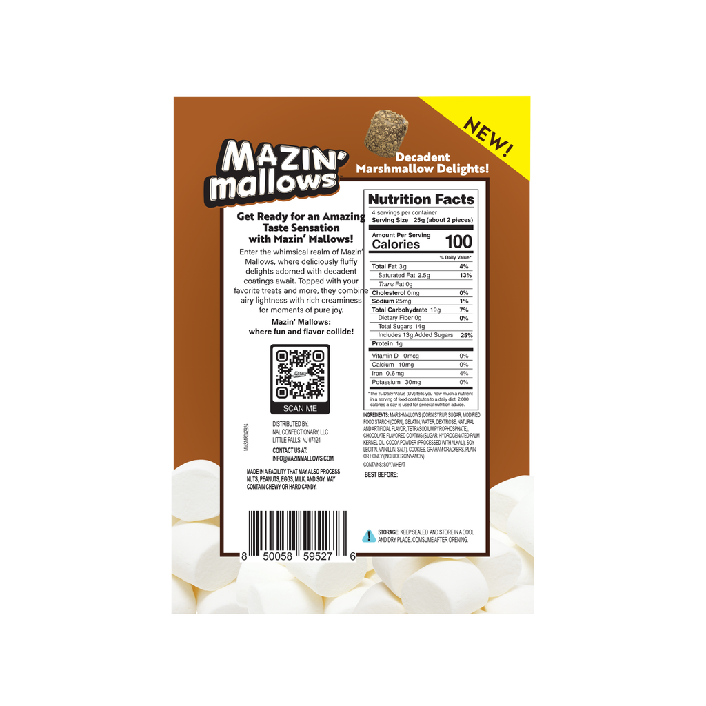 marshmallow  Mazin' Mallows Vanilla Rainbow Crunch | Fluffy Gourmet Marshmallow